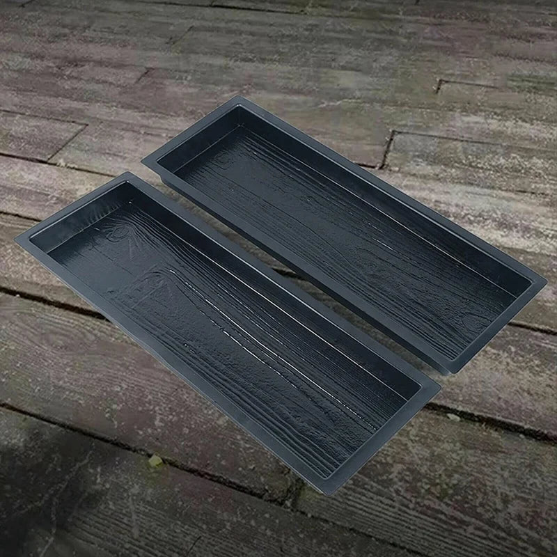 Concrete Molds, Wooden Boards Shape Concrete Mould, DIY Plastic Molded Paving Mold, Garden Stepping Stone Mold , 2 Pack