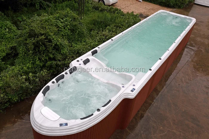 Large Swim Spa 12 Meter Endless Pool with Hot Tub Bathtubs & Whirlpools BG-6617