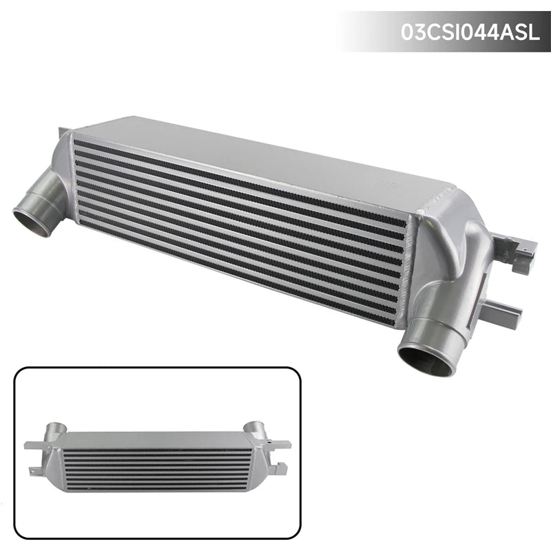 Front-Mount Performance Intercooler Fits for Ford Mustang 2.3L EcoBoost 2015+ Black/Silver