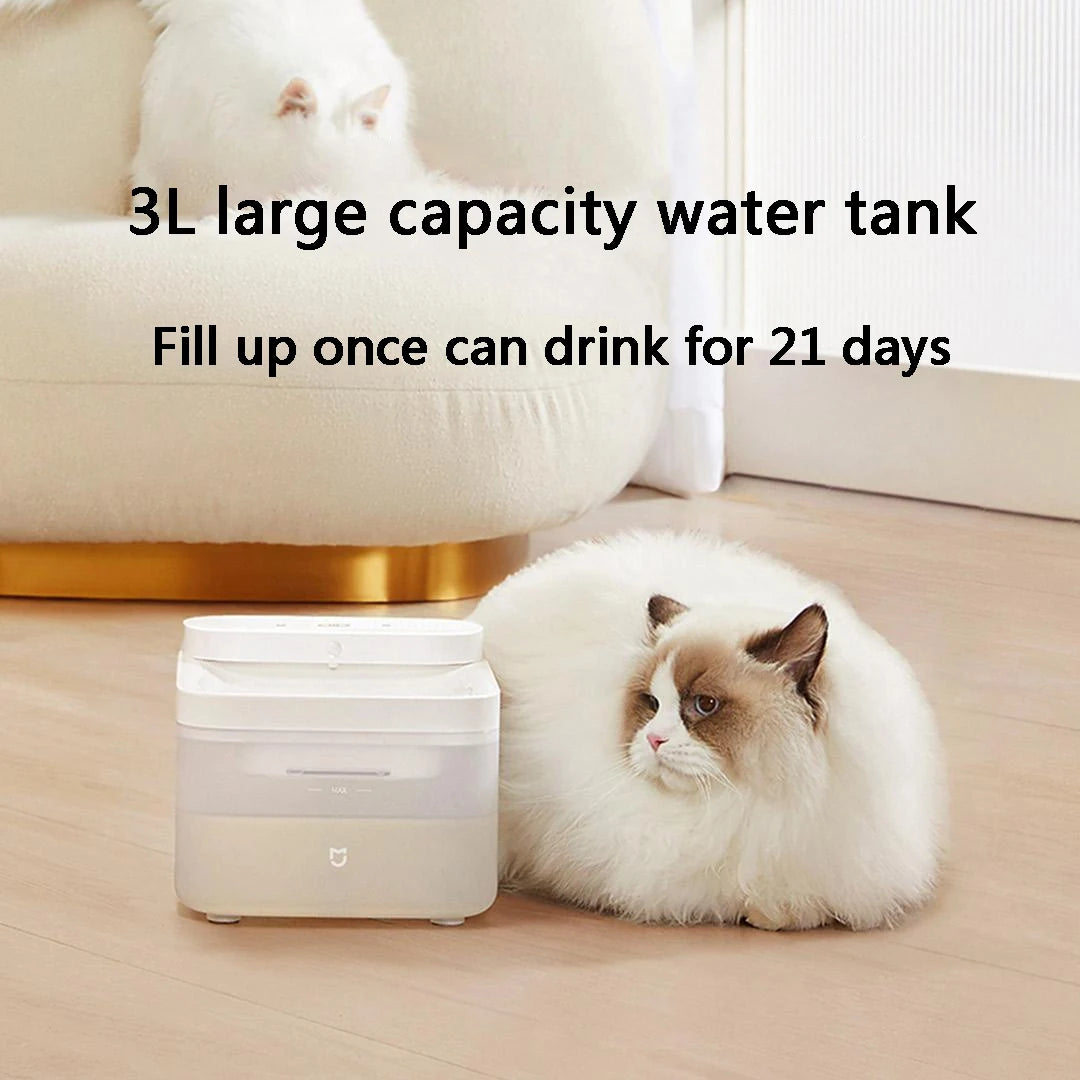 Automatic Wireless Smart Pet Water Drinking Dispenser Fountain Dog Cat Automatic Pet Mute Drink Feeder Bowl for  Home APP Filter