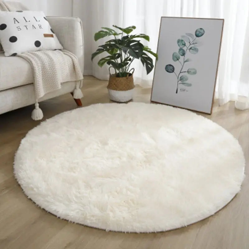 Living Room Rugs Aesthetic Bedroom Round Carpet Decoration Furry Comfort Carpet  Home Decor Pink Foot Mat Area Rug 2023 New