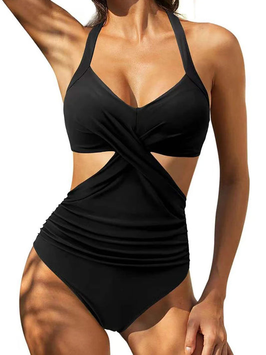 One Piece Swimsuit Female Swimming  Padded Beachwear Bodysuit