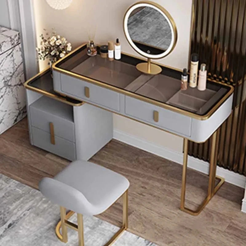 Ornaments Luxury Dressing Table Nordic Vanity Apartment Chairs Organizer Dressers Cabinet Container Storage Tocador Decoration