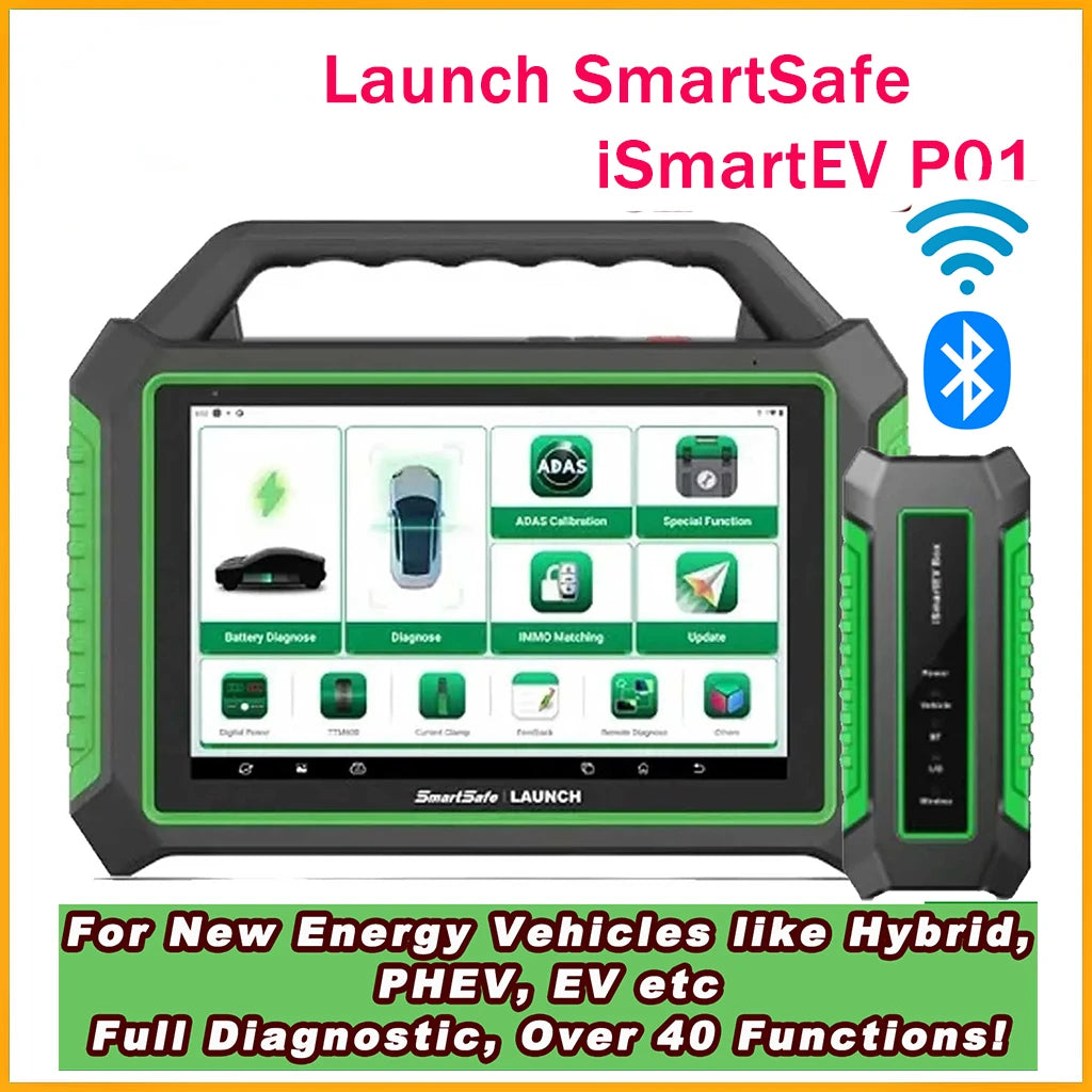 Best Quality Launch SmartSafe iSmartEV P01 Battery Pack Detector For Electric New Energy Vehicles Like Hybrid PHEV EV More Car