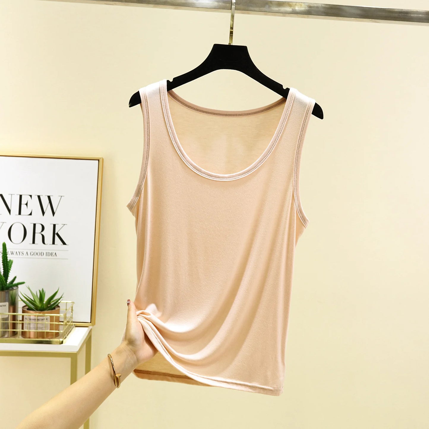 Solid color O-Neck Tank Tops Plus size Summer women's T-shirt Sleeveless basic Camis Tee Top all match