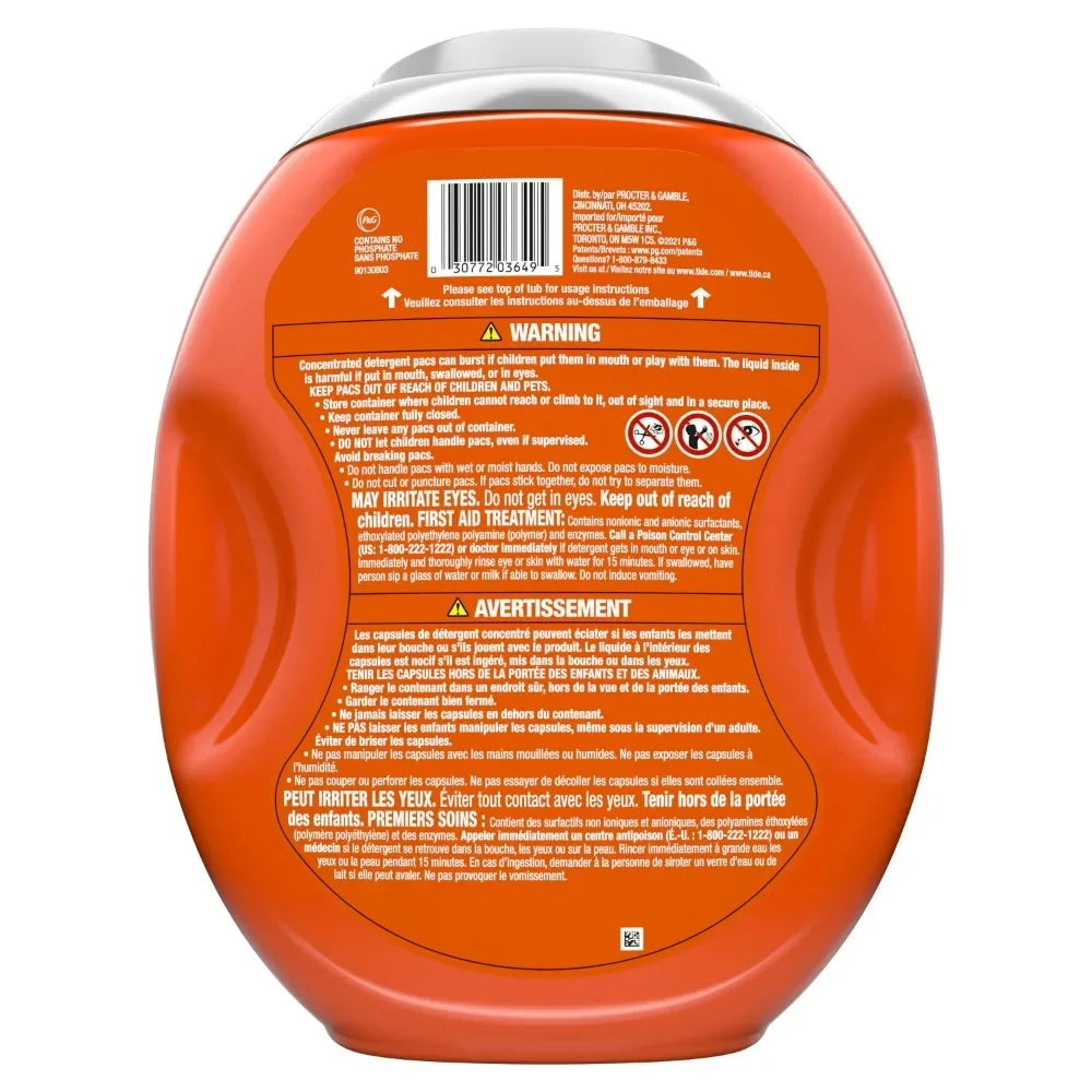 Tide Power Pods Laundry Detergent Soap Packs, Hygienic Clean, Spring Meadow, 63 Ct