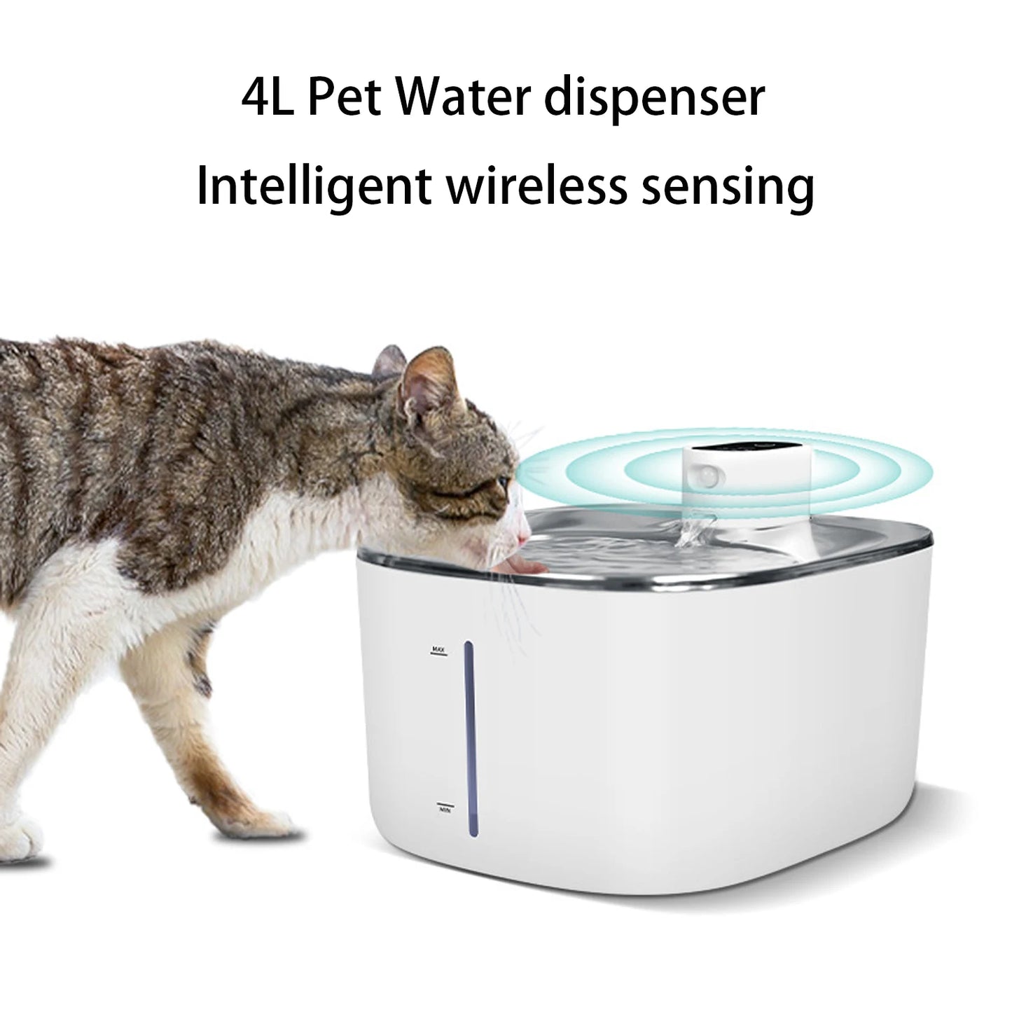 Automatic  Intelligent Wireless Sensor Automatic Drinker Fountain Electric Water Bowl for Dogs Cats