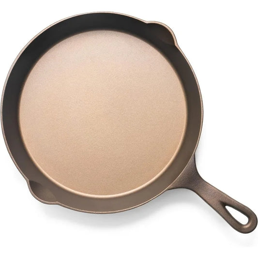 Lancaster Cast Iron Lightweight Cast Iron Skillet - 10.5” Pre-Seasoned Frying Pan Made in USA