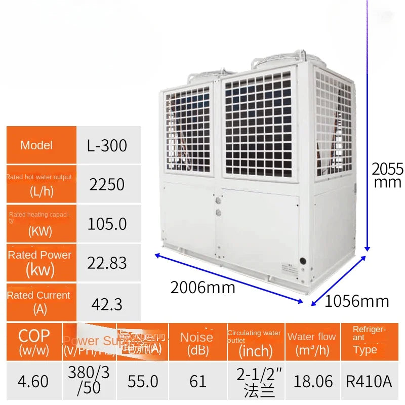 Swimming pool heating constant temperature air energy heat pump energy-saving heating equipment for shower water heater