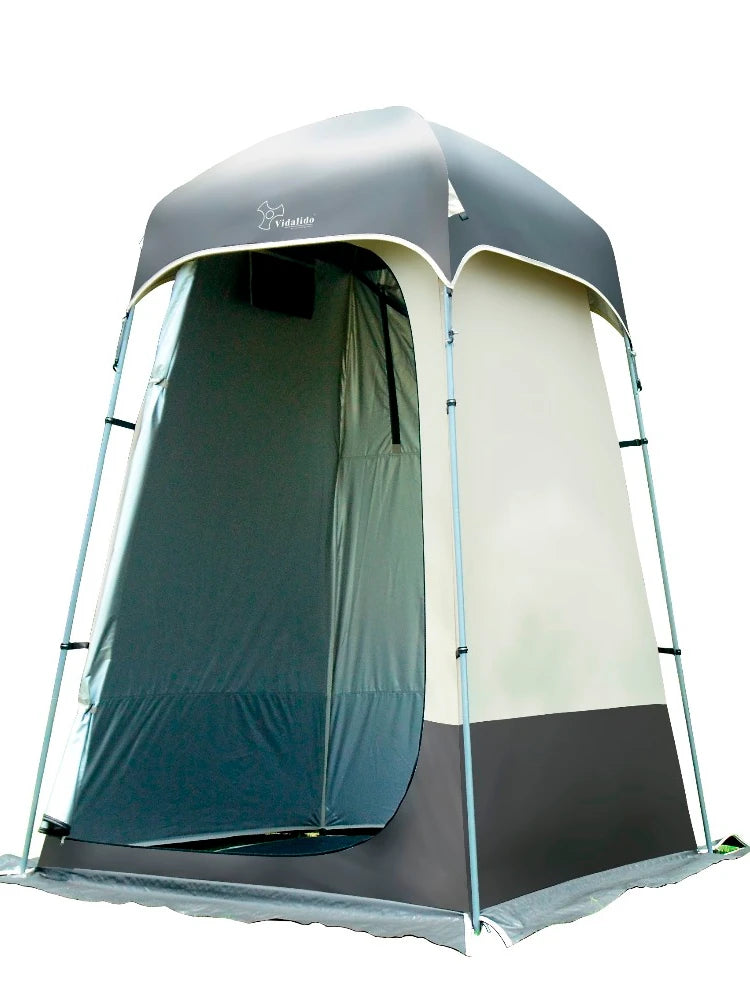 Strong Shower Tent Toilet Dressing Changing Room Movable WC Fishing Sunshade Multipurpose With Bottom PE Mat