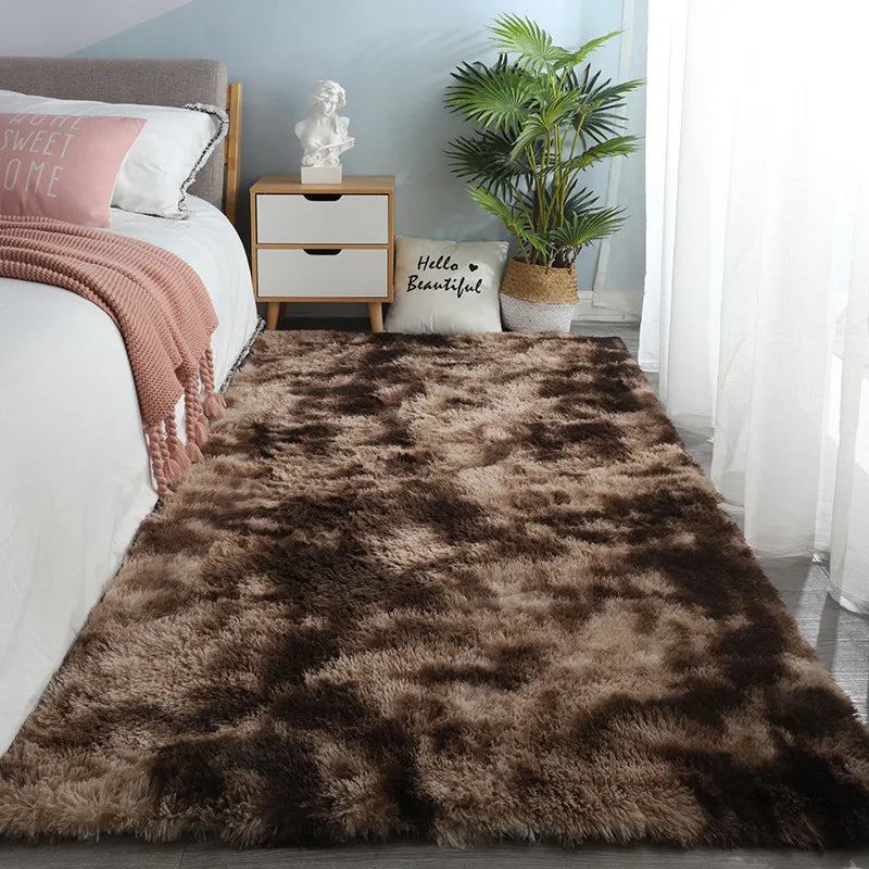 Plush Carpet Thick Bedroom Carpets Anti Slip Soft Rugs Large Rugs For Modern Living Room Long Hair Carpet Living Room Decoration