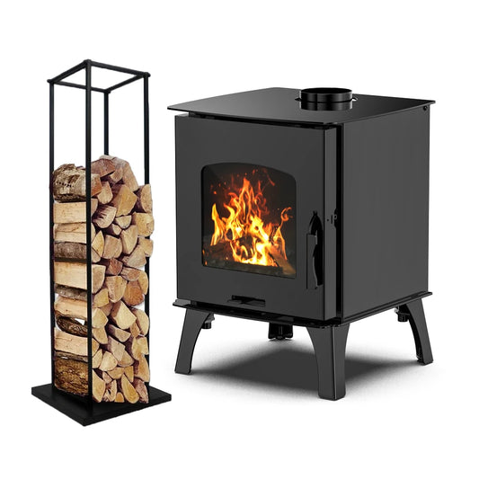 wood fireplace indoor Easy Clean steel Vermiculite Board Log cabin small wood burning stove