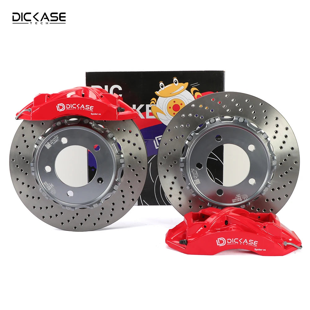 Dicase High Performance 6 Pot Big Brake Caliper Kit with High Carbon Alloy Disc Rotor for Ford Focus St 225 Mk2