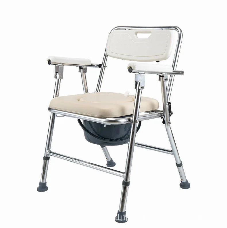 Toilet portable commode chair Health Care Aluminum Folding Disabled Toilet Chair for Adult