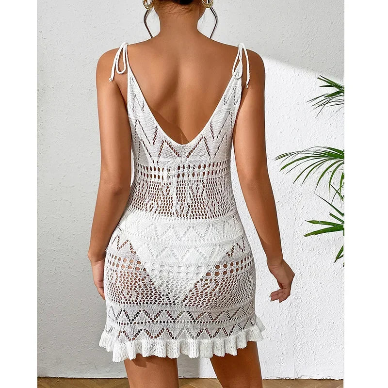 Swimming Wear for Womens Crochet Dresses See-through Beachwear Swimsuit Woman Bathing Suit Beach Cover Up Vacation Outfits Women