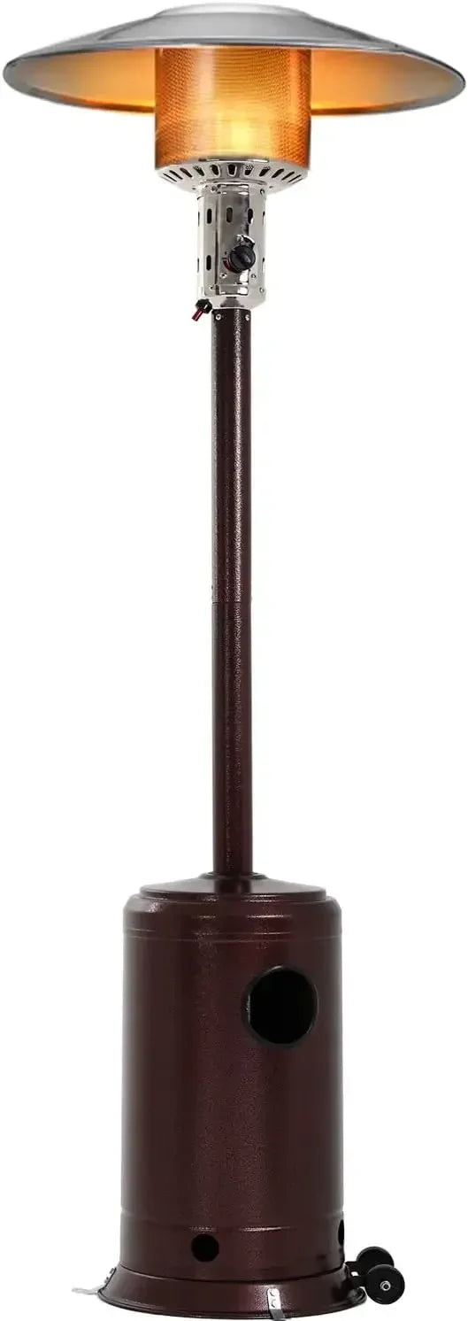 Outdoor Patio Heater Tall Standing Hammered Finish Garden Outdoor Heater Propane Standing LP 41,000BTU Outdoor Heater