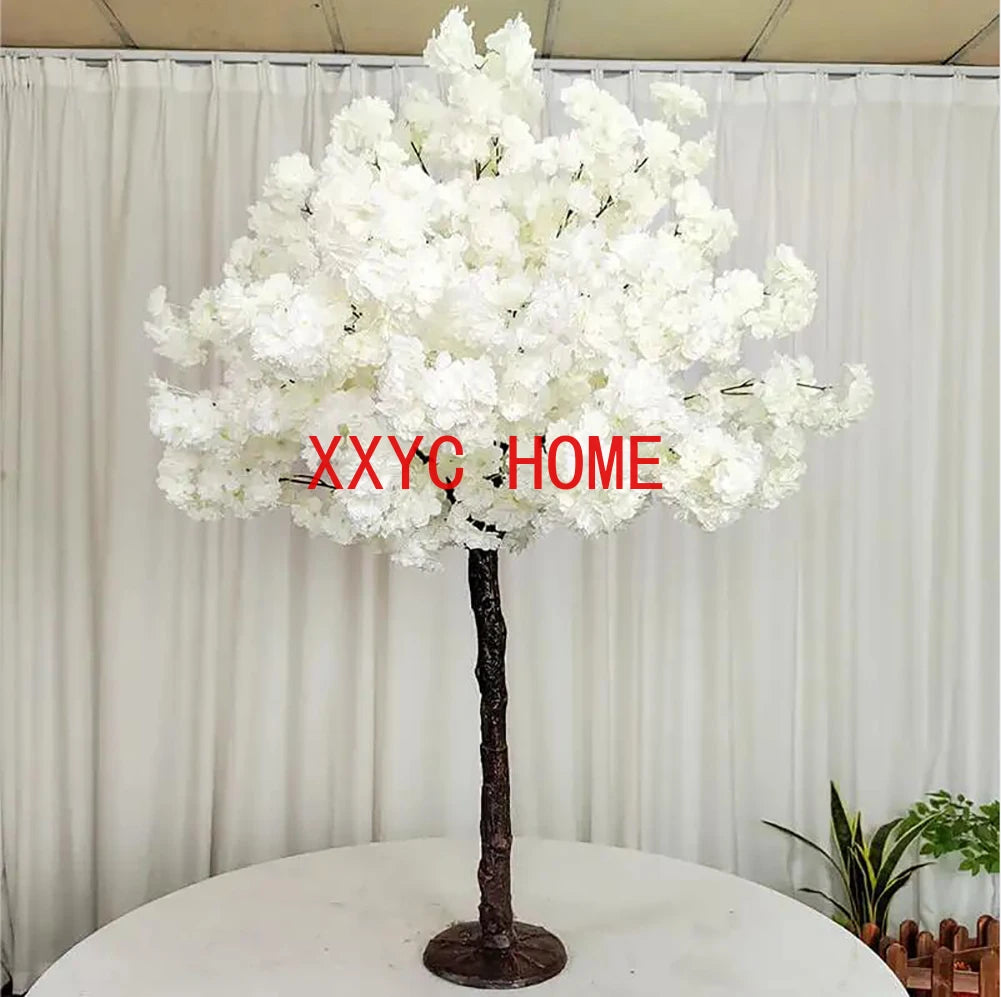 15PCS Artificial Cherry Blossom Trees for Indoor Outdoor Home Office Party Wedding Artificial Plant 1.5M