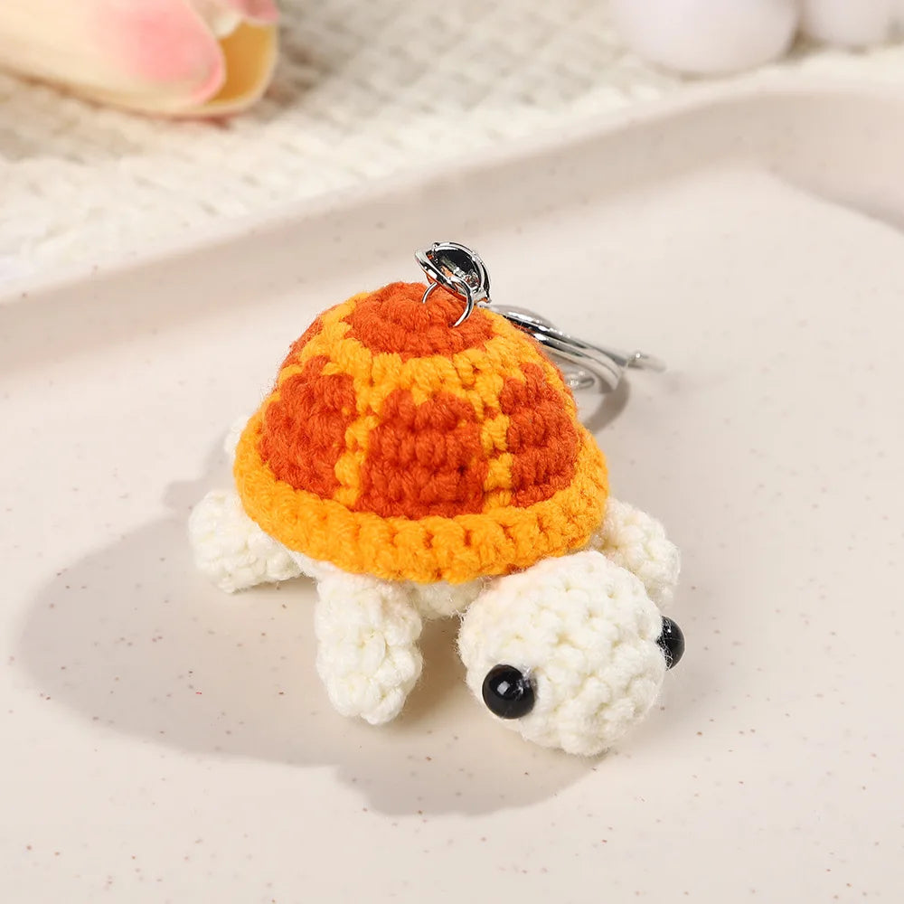 Handmade Knitting Crafts Sea Turtle Keychain Yarn Hook Materials Kit DIY Amigurumi  Wool Crochet Backpack Hanging Birthday Gifts