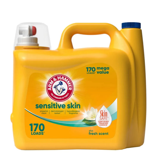 Sensitive Skin Plus Fresh Scent 170 Loads Liquid Laundry Detergent 170 fl oz Dye-free detergent with hypoallergenic fresh smell