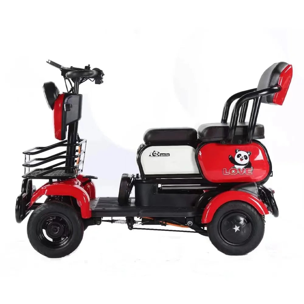 4 Wheels Elderly Electric Scooter Disabled Handicapped Folding Mobilit ...