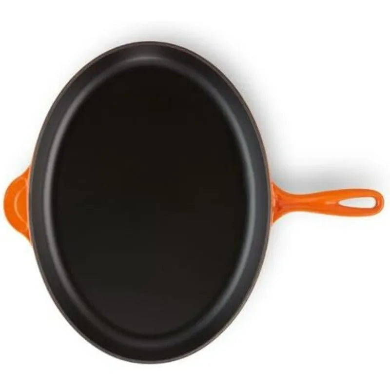 Le Creuset Enameled Cast-Iron 15.75 Inch Oval Skillet, Flame