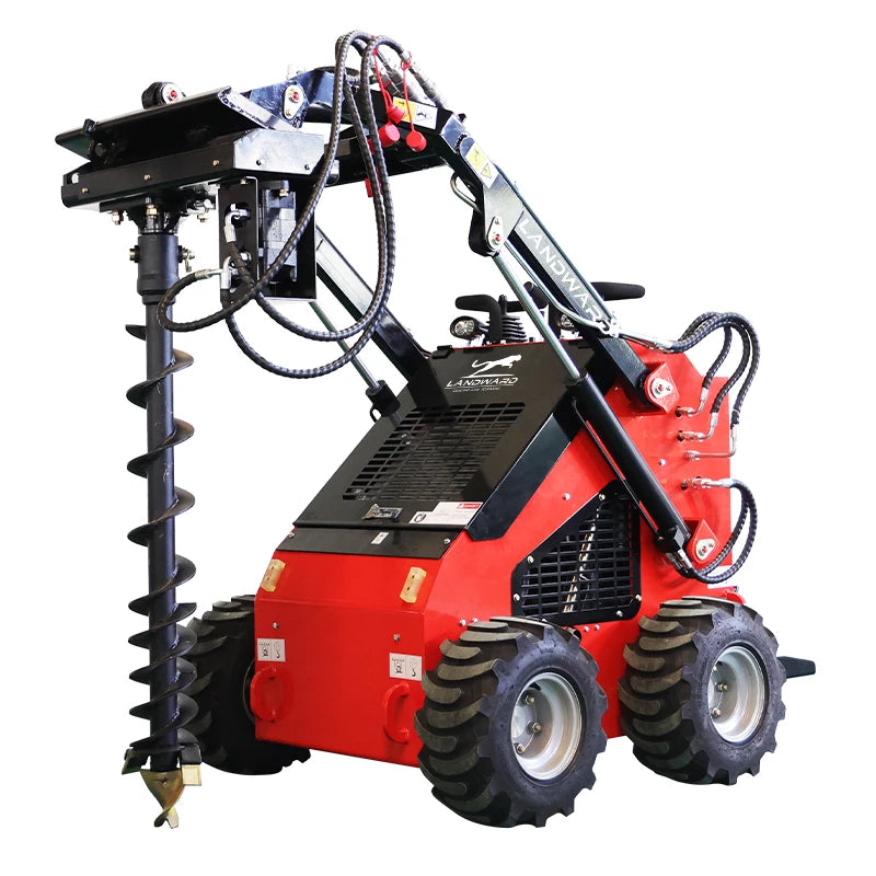 LANDWARD Customized High Quality Skid Steer Loader 300kg Agricultural Machinery Orchard Farm Mini Skid Loader with Attachments