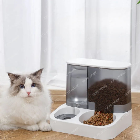 Automatic Feeder Cat Water Dispenser Integrated Flowing Water Unplugged Cat Bowl Dog Bowl Feeding Machine Pet Supplies