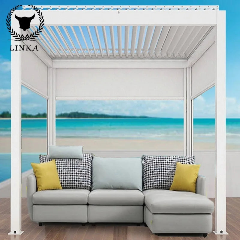 High quality OutdoorPergola Garden shed bioclimatic pergola louvered Gazebo Aluminium Outdoor