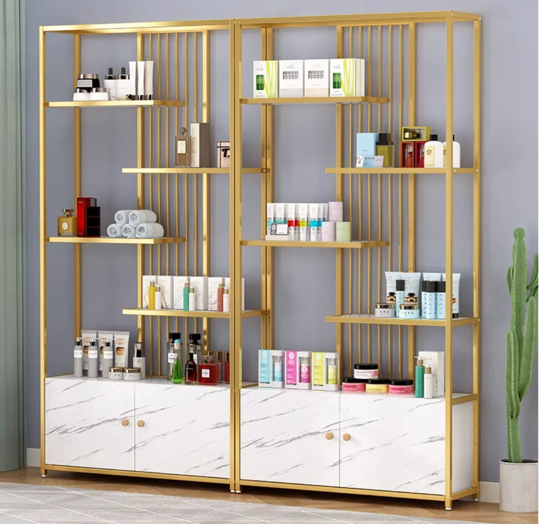 Cosmetics display cabinet Beauty salon product shelf display table Light luxury sample container nail display shelf display shel