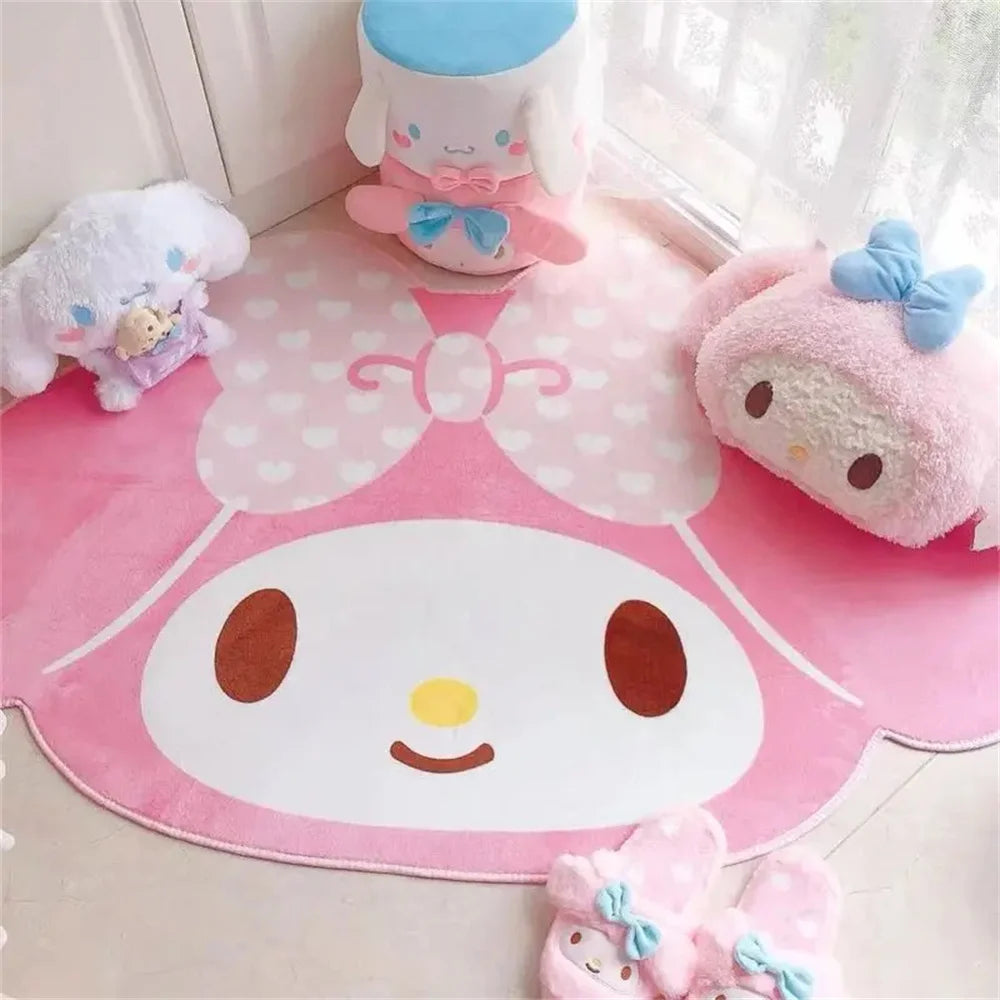 Sanrio My Melody Cinnamoroll kids Cartoon Bedroom Carpet Kawaii Home Soft Fur Rugs Children Girls Gifts Living Room Bathroom Mat