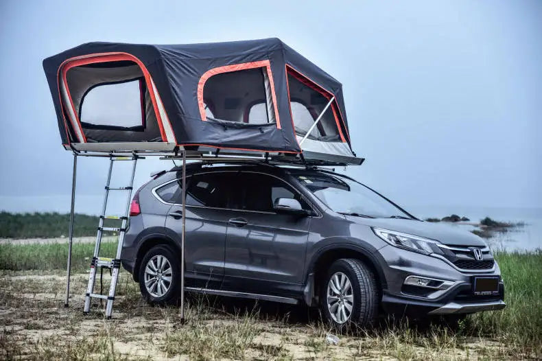 High Quality Foldable Car Tent For 4 People Outdoor Waterproof Car Hard Shell Roof Top Tent With Sunscreen Big Space