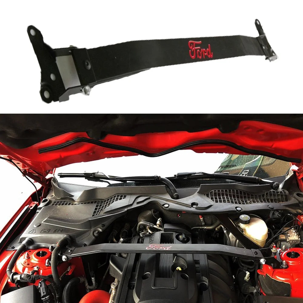 Front Upper Stabilizer Strut Bar For Ford Mustang Mk6 2.3L EcoBoost 5.0L V8 2015-2022 Engine STB Strut Tower Brace Suspension