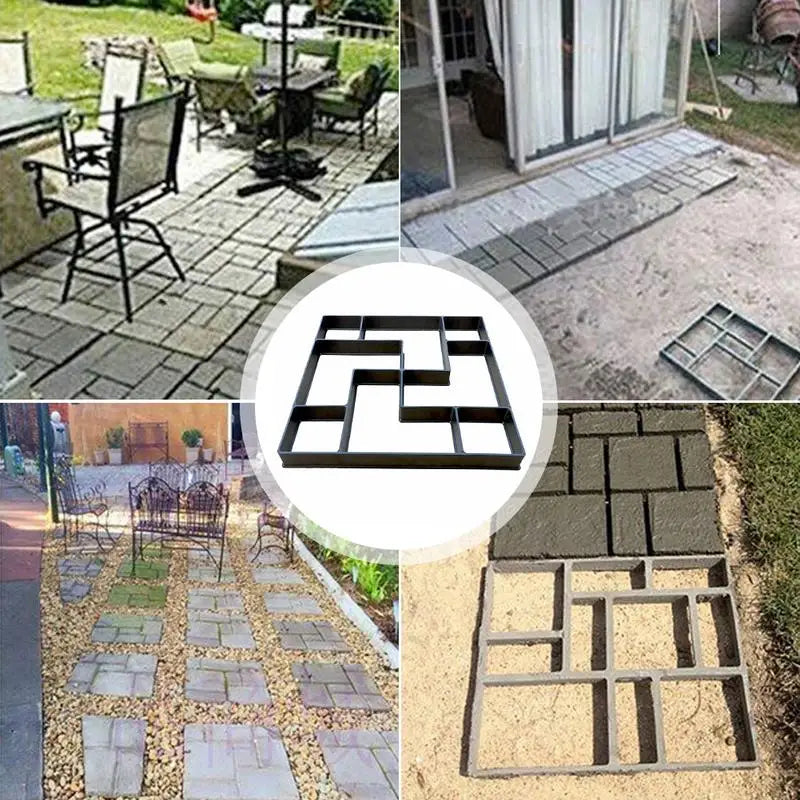 DIY Paving Brick Mould Waves Shaped Walk Maker Reusable Concrete Path Maker Mold Stepping Stone Paver For Lawn Patio Yard Garden