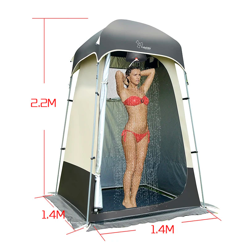 Strong Shower Tent Toilet Dressing Changing Room Movable WC Fishing Sunshade Multipurpose With Bottom PE Mat