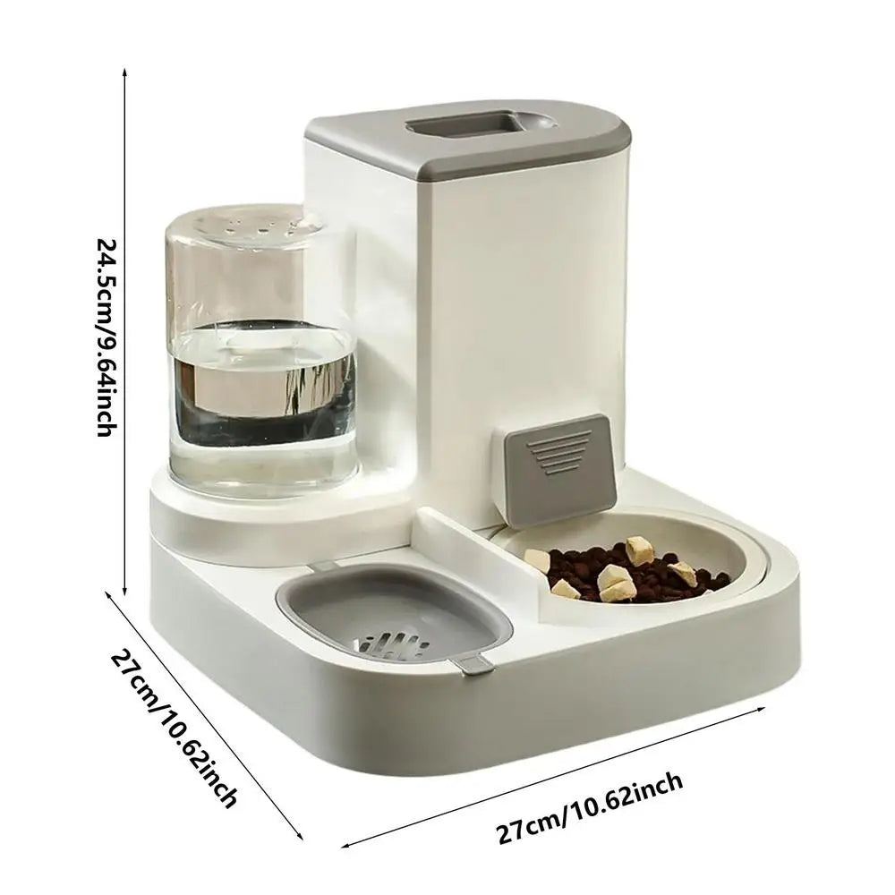 Automatic 2 in 1 Pet Feeder And Waterer Pets Bowl Automatic Cat Feeder Water Dispenser Food Container Drinking For Cats Dog Accessories