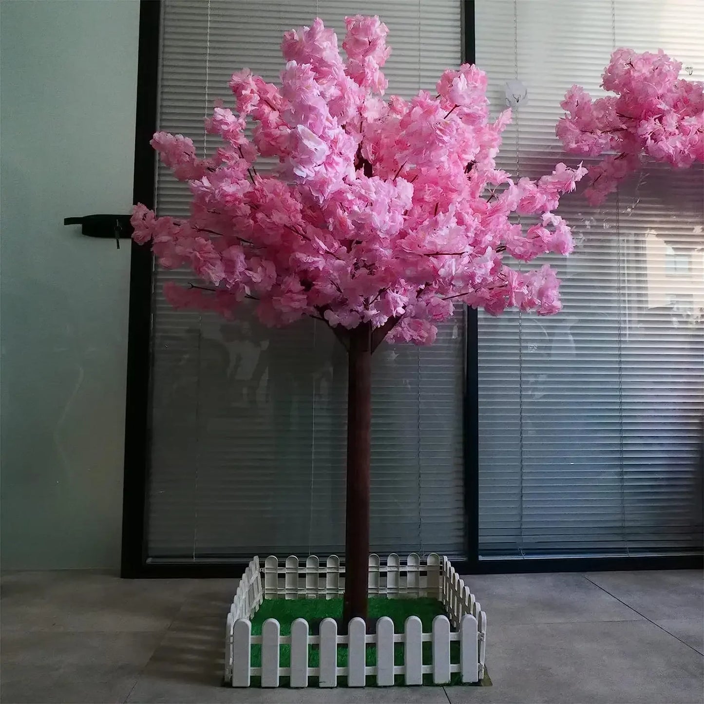 15PCS Artificial Cherry Blossom Trees for Indoor Outdoor Home Office Party Wedding Artificial Plant 1.5M