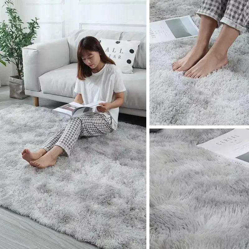 Plush Carpet Thick Bedroom Carpets Anti Slip Soft Rugs Large Rugs For Modern Living Room Long Hair Carpet Living Room Decoration