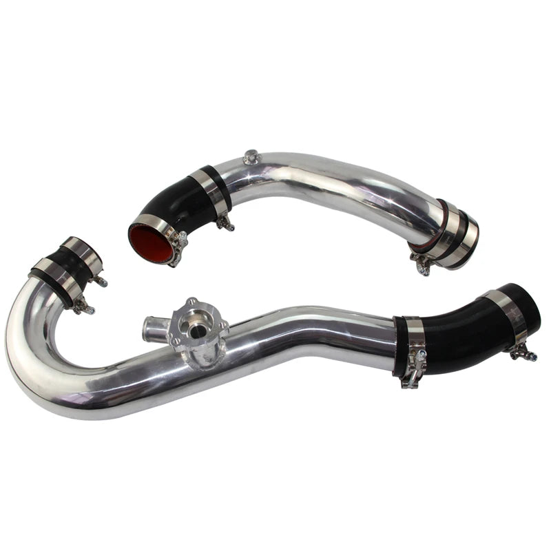 Intercooler Charge Piping Hose Kit Compatible Fit for Ford Mustang EcoBoost 2.3L 2015-2022 Silver/Black