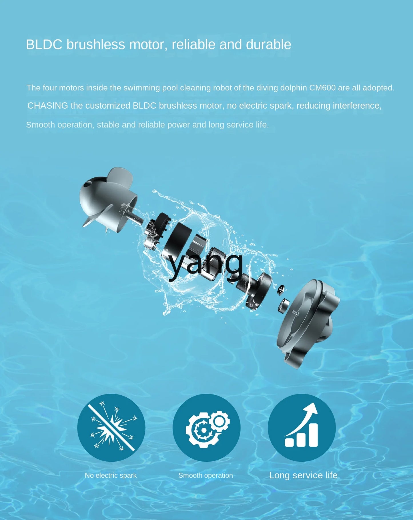 Yjq Swimming Pool Pool Cleaner Automatic Wall-Climbing Underwater Unmanned Cleaning Robot Pool Bottom Vacuum Cleaner