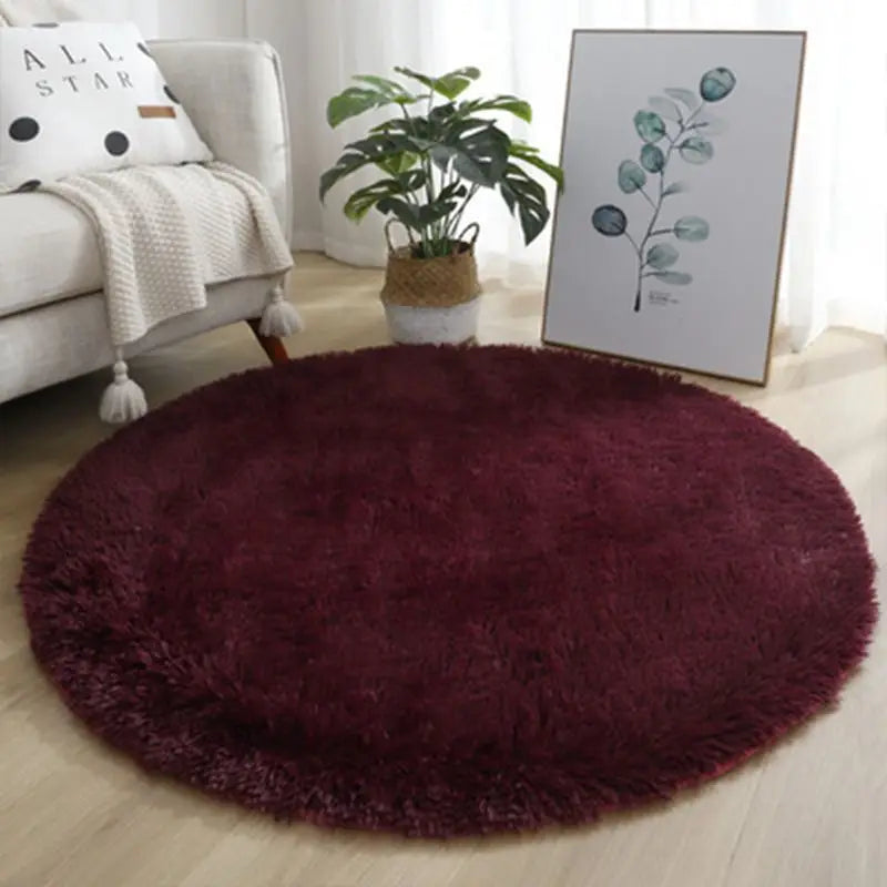 Living Room Rugs Aesthetic Bedroom Round Carpet Decoration Furry Comfort Carpet  Home Decor Pink Foot Mat Area Rug 2023 New