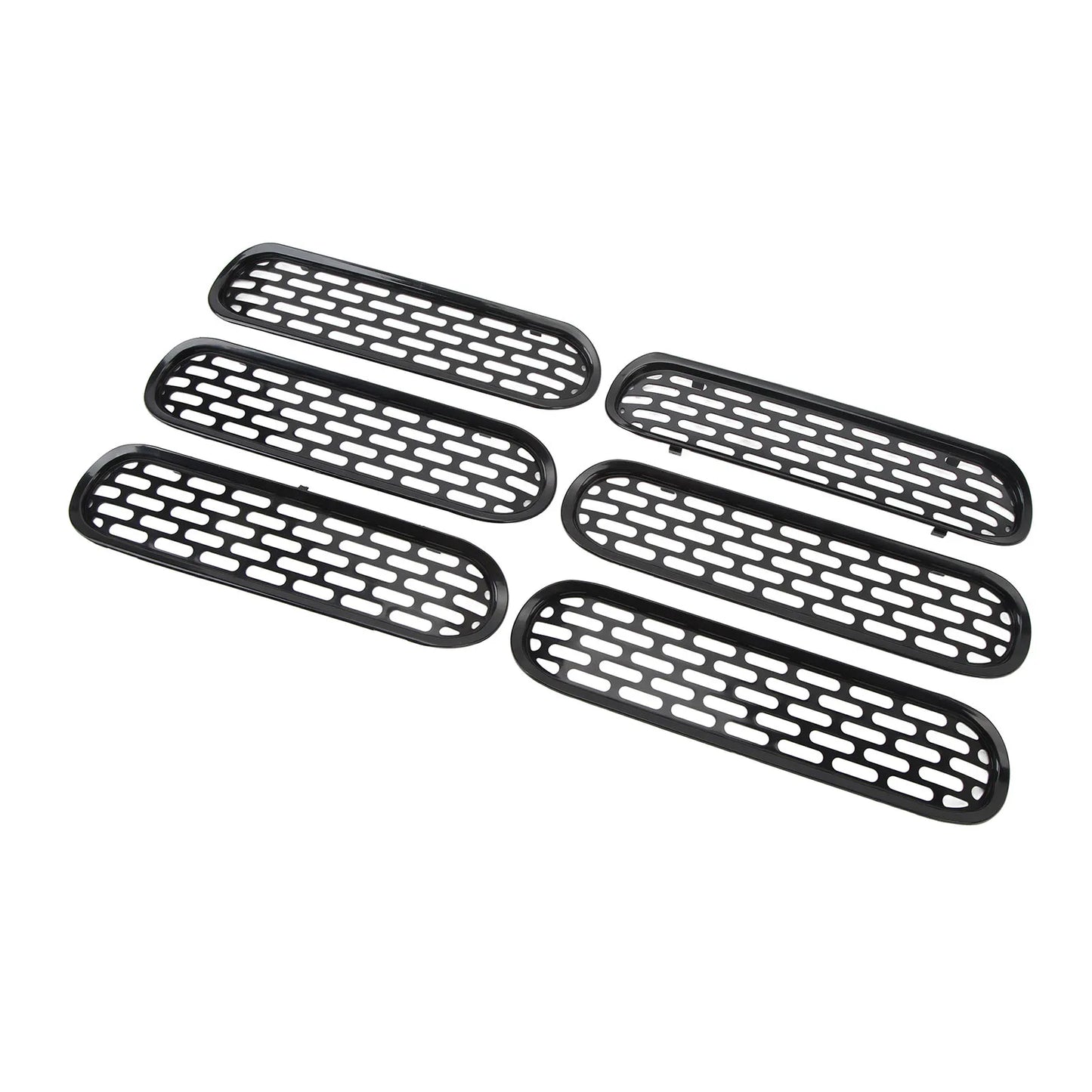 6Pcs Front Grille Inserts Trim Improved Performance Mesh Grille Cover Trim Fit For Ford Bronco 2021 To 2023