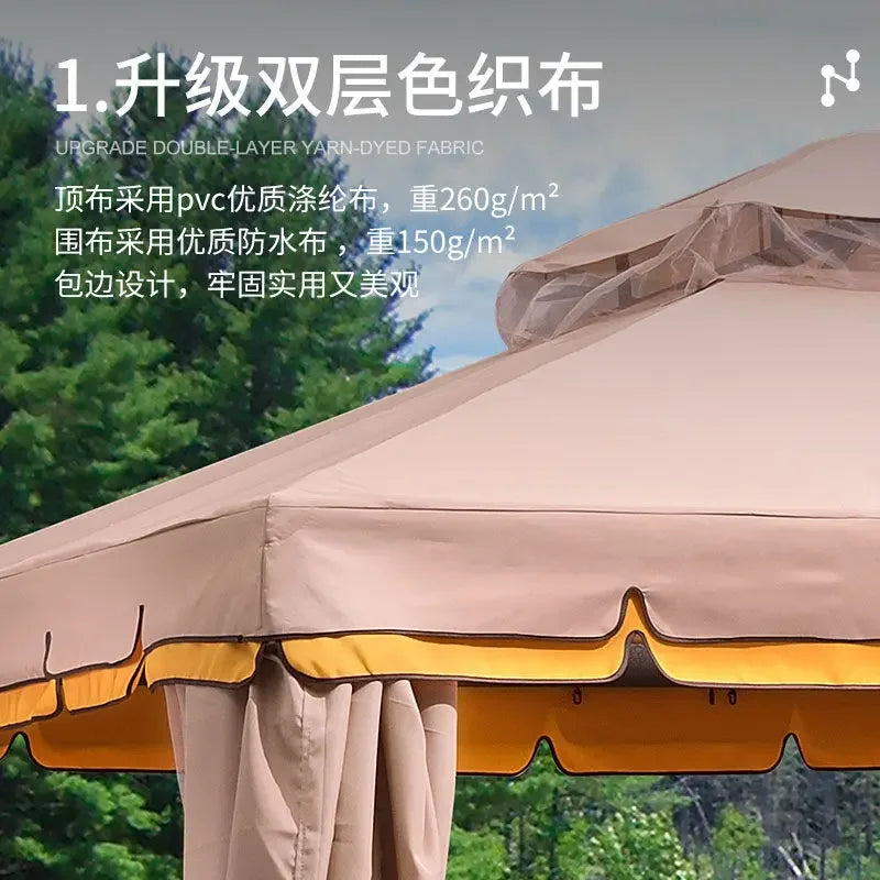 outdoor awning, gazebo, tent stall, patio, sunshine four-legged shed, large activity canopy, Roman tent