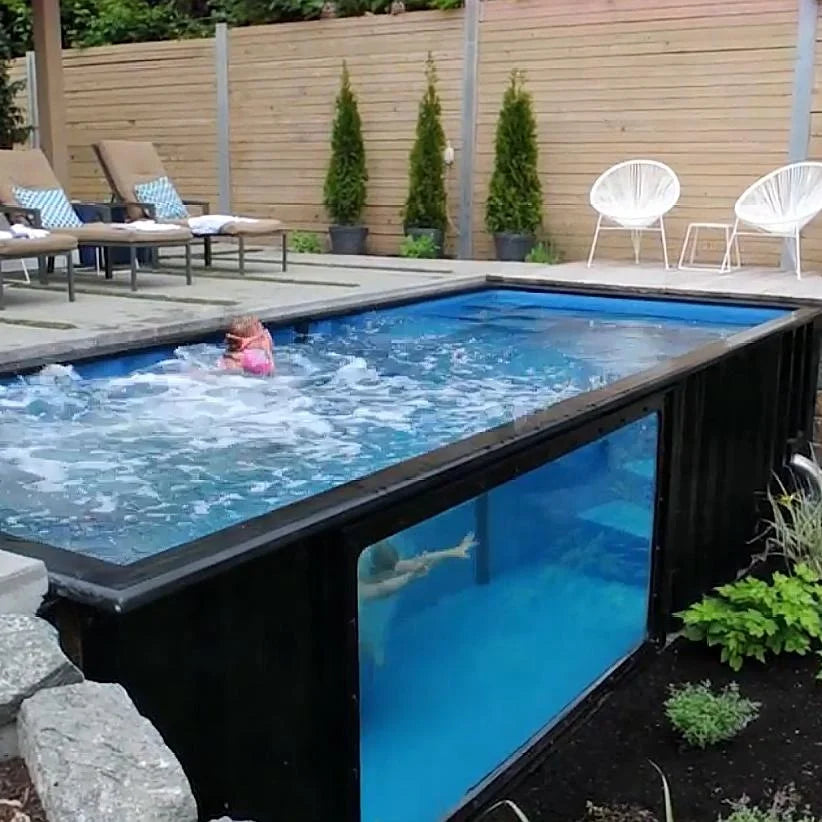 Factory Prefab 20ft 40ft Shipping Container Swimming Pools For Outdoor