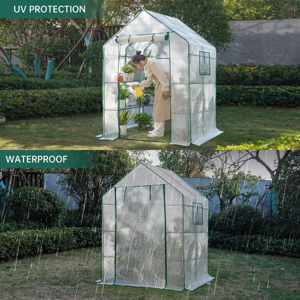 Greenhouse for Outdoor White for Garden Plants That Need to Be Frost Protected and Kept Away From Pests Buildings Supplies Home