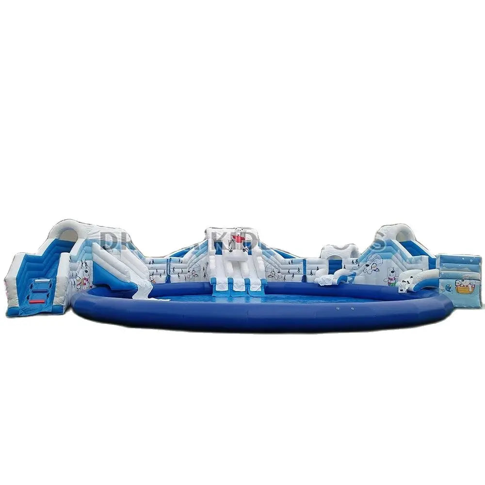 16m Inflatable water park pool and slide combination inflatable commercial water slide Amusement park Equipment