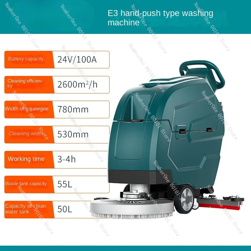 Washing Machine Commercial Industrial Workshop Mopping Machine Shopping Mall Factory Electric Hand Push Suction