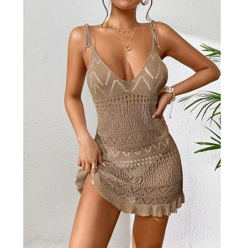 Swimming Wear for Womens Crochet Dresses See-through Beachwear Swimsuit Woman Bathing Suit Beach Cover Up Vacation Outfits Women