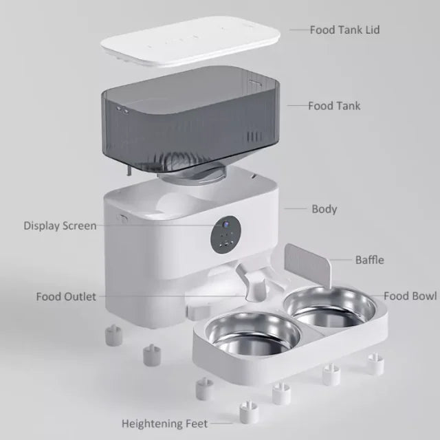 Automatic Feeders &Drinker Pet Non Electric Ceramic Water Dispenser 2 in 1cat Water Fountain and Food Inox