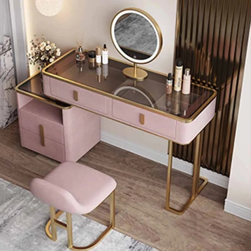 Ornaments Luxury Dressing Table Nordic Vanity Apartment Chairs Organizer Dressers Cabinet Container Storage Tocador Decoration