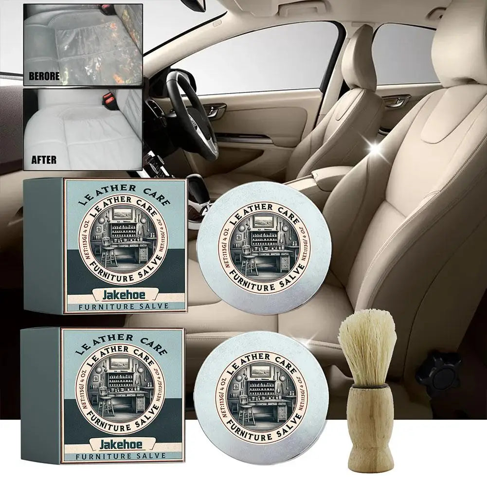 Leather Salve For Furniture Cleaning Products Polish And Repair Coating Revives Smooth Leather With Brush Natural Condition I4r1